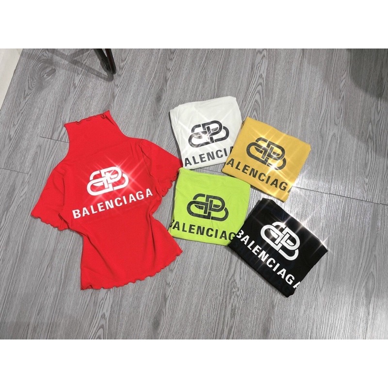 [Siêu hot] Áo thun kiểu chữ cổ lọ-hình thật alohashop91