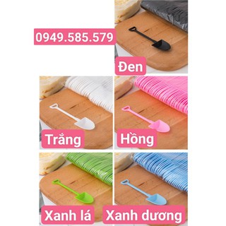 Combo 100 xẻng mini múc bột,  múc kem [đủ màu]