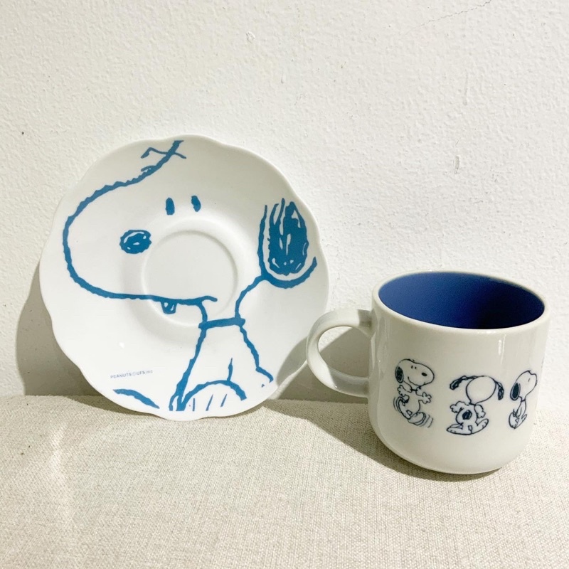 Ly Dĩa sứ chó Snoopy - gốm sứ hoạt hình dễ thương Nhật Bản