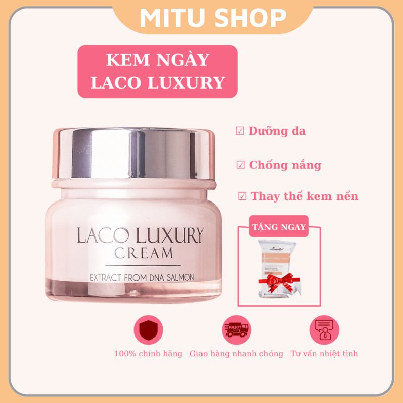 [Chính Hãng] Kem dưỡng da ban ngày 3 in 1 Laco Luxury / Dưỡng trắng hồng, căng bóng, mờ thâm nám, chống nắng