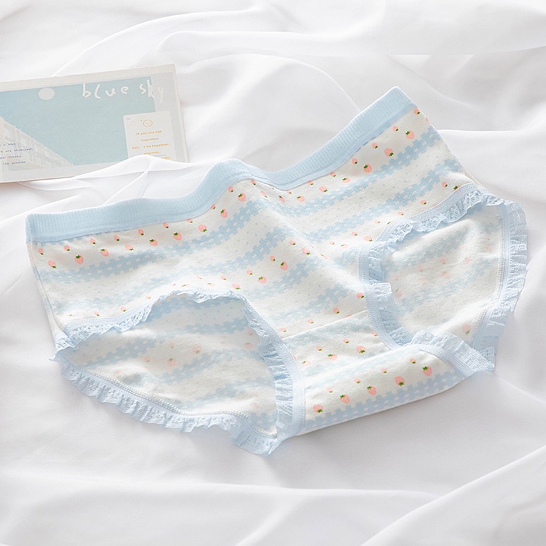 Bộ 1/5 Quần Lót Cotton Lưng Vừa Thoáng Khí Cho Nữ