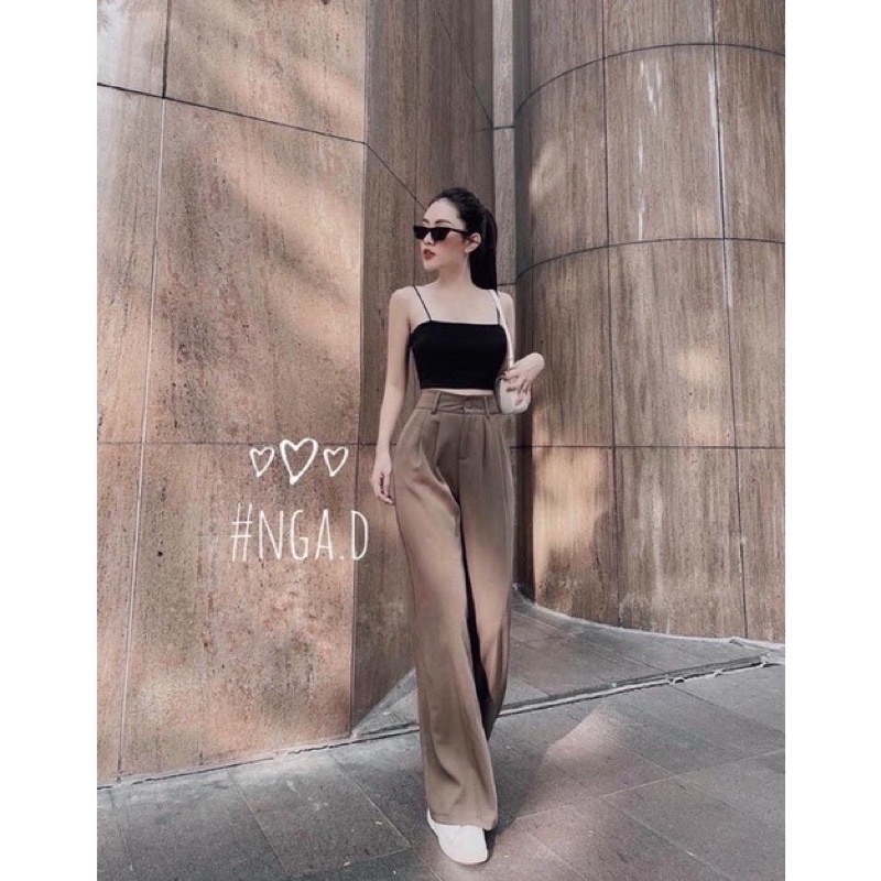 Quần Ống Đứng Culottes Dáng dài 100cm HACk DÁNG/FULL MÀU/ Cạp cao