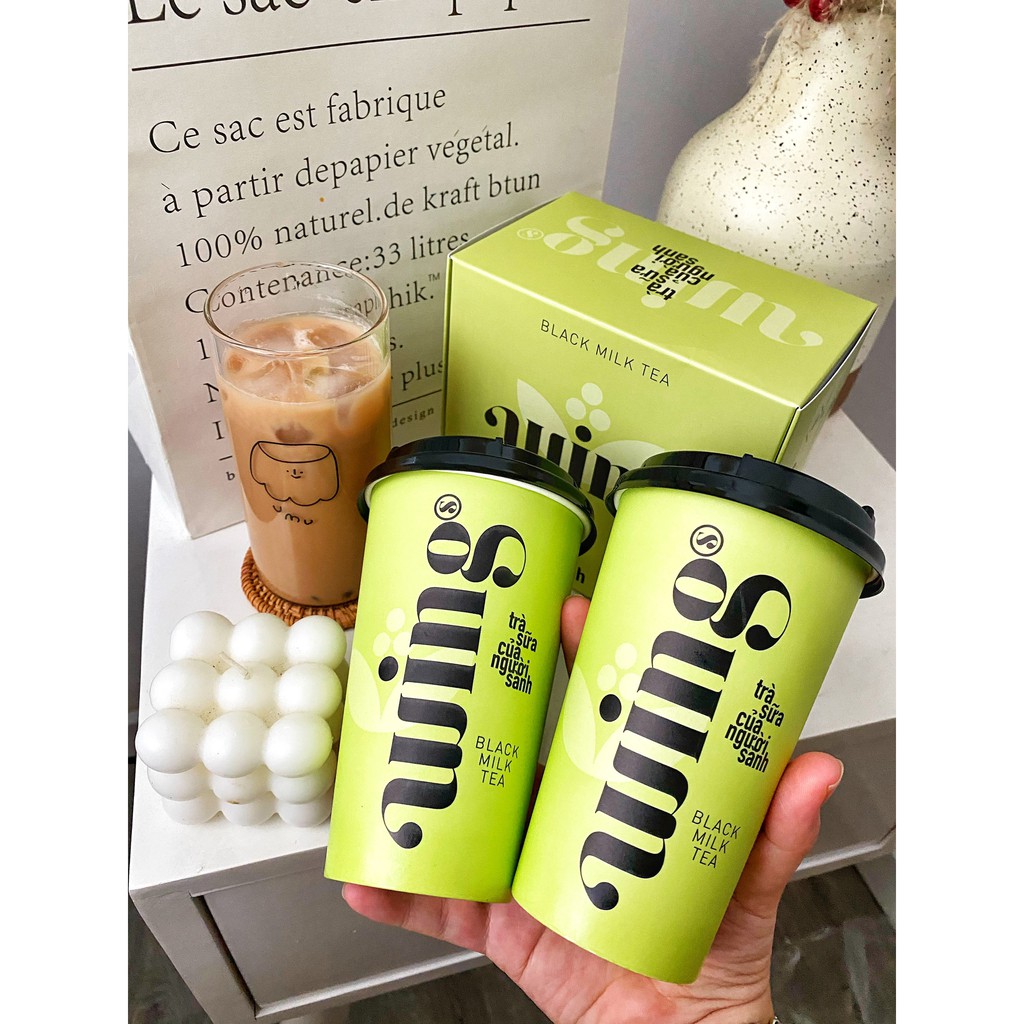 Trà Sữa Wings hộp 6 cốc [HỒNG TRÀ SỮA + TRÂN CHÂU TRẮNG], Trà sữa hòa tan Wings vị truyền thống.