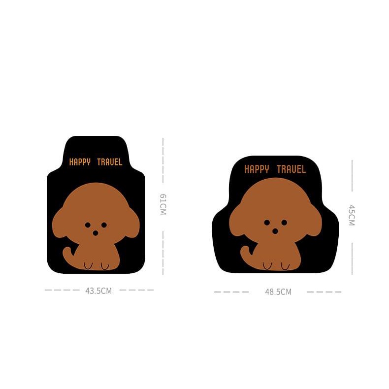 THẢM LÓT SÀN XE HƠI HÌNH GẤU BROWN LINE FRIEND DỄ THƯƠNG