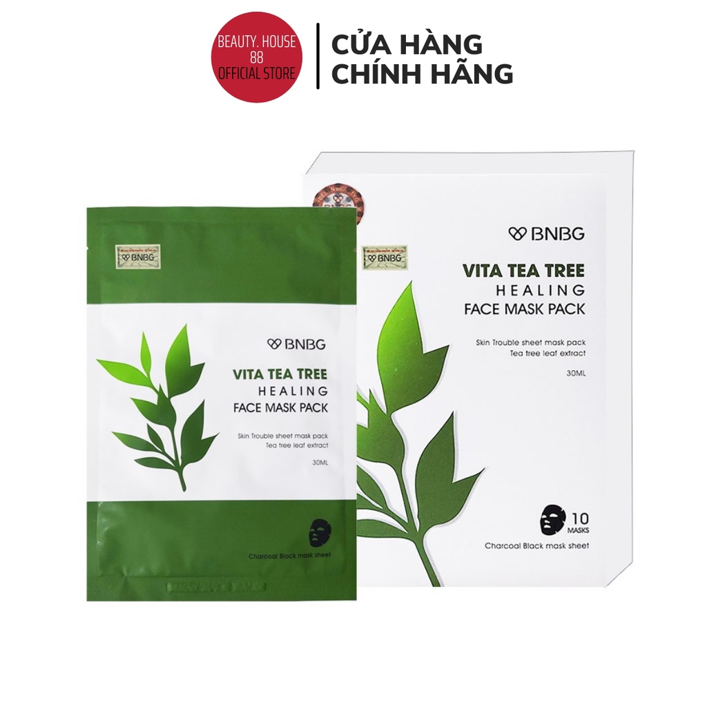 Mặt nạ giảm mụn chiết xuất tràm trà BNBG Vita Tea Tree Healing Face Mask Pack 30ml