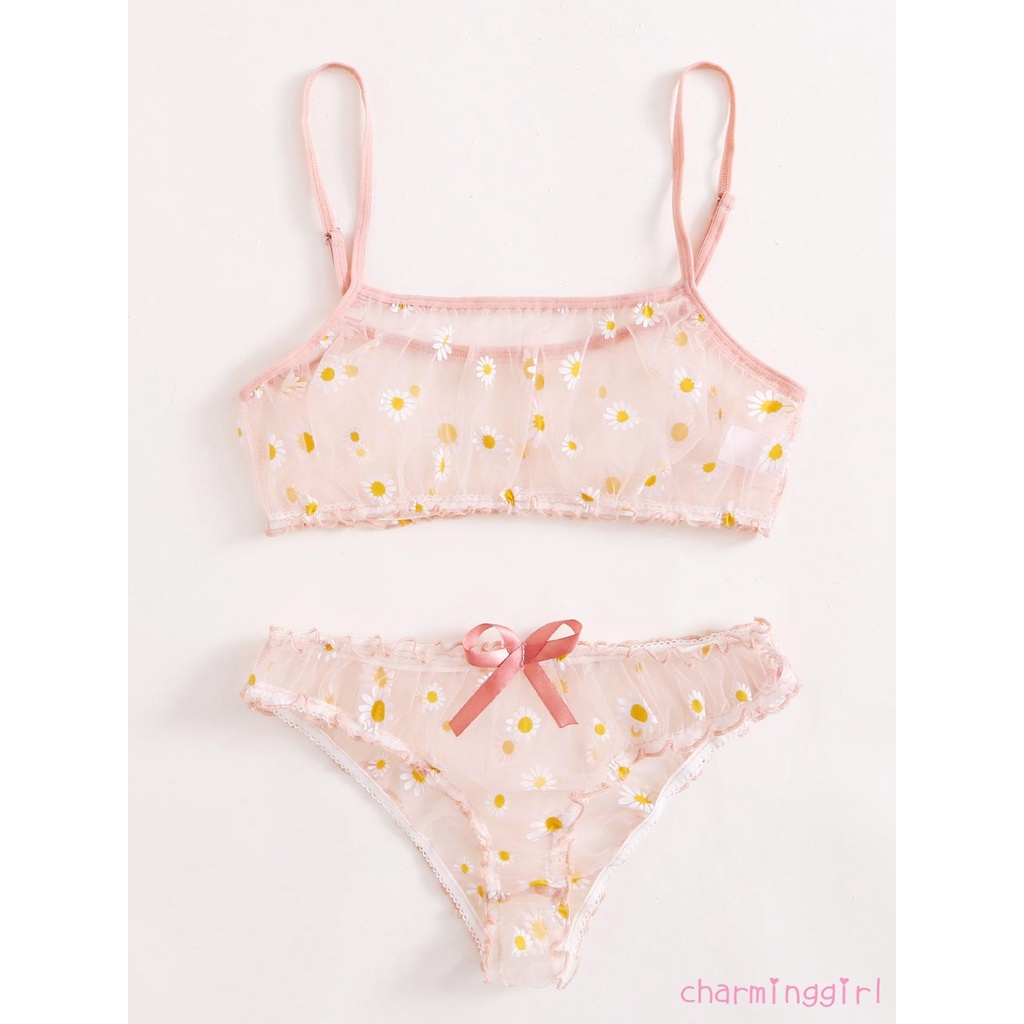  Bộ Đồ Lót Lưới In Hoa Cúc Gợi Cảm Cho Nữ | BigBuy360 - bigbuy360.vn