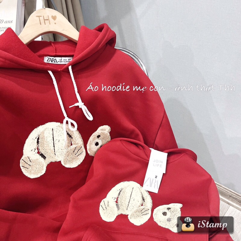 Áo Hoodie Mẹ & Bé nỉ gấu