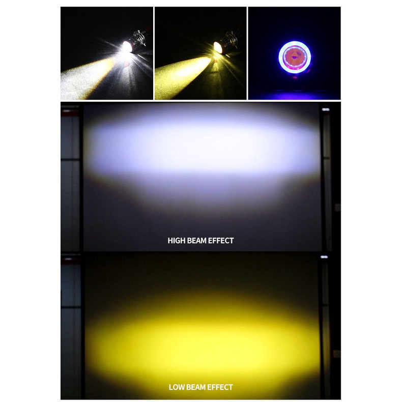 Đèn pha LED H4 BA20D H6 HS1 chuyên dụng cho xe máy xe moto