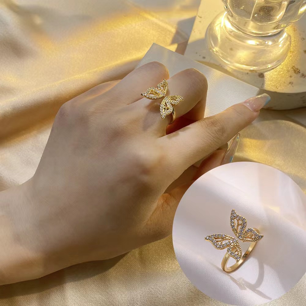 Nhẫn Hở Đính Ngọc Trai Đơn Giản Phong Cách Âu Mỹ Cổ Điển Thời Trang Cho Nữ