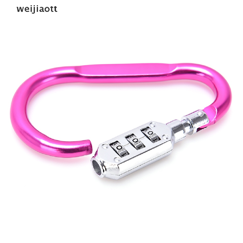 weijiaott Anti Theft Bicycle Motorcycle Helmet Lock Coded Lock Carabiner Password Lock WT