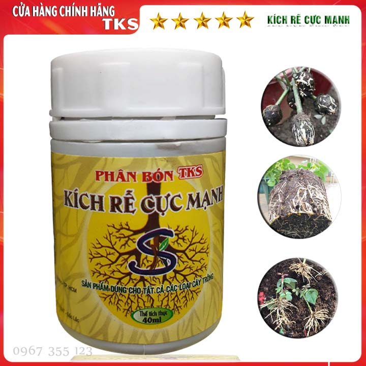 Phân Bón  Kích Rễ Cực Mạnh TKS - Kích Rễ, Kích Chồi, Vọt Ngọn - Hủ 40 ml