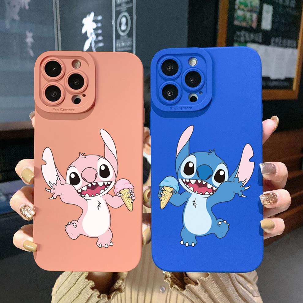 Ốp Điện Thoại Góc Vuông In Hình Que Kem Stitch Cho Xiaomi Redmi Note 11 Pro 5G 11S 10 Pro 4G 10S Redmi 10C 9C A1