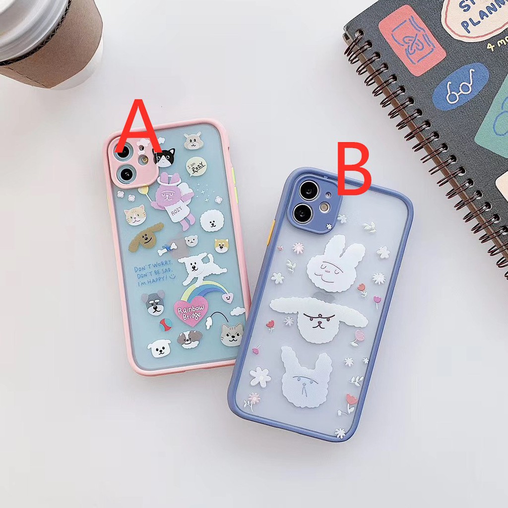 Ốp điện thoại mềm họa tiết thỏ và hoa 3D cho iPhone 11 Pro Promax X XS XR XSmax 6 6s 7 8 plus | BigBuy360 - bigbuy360.vn