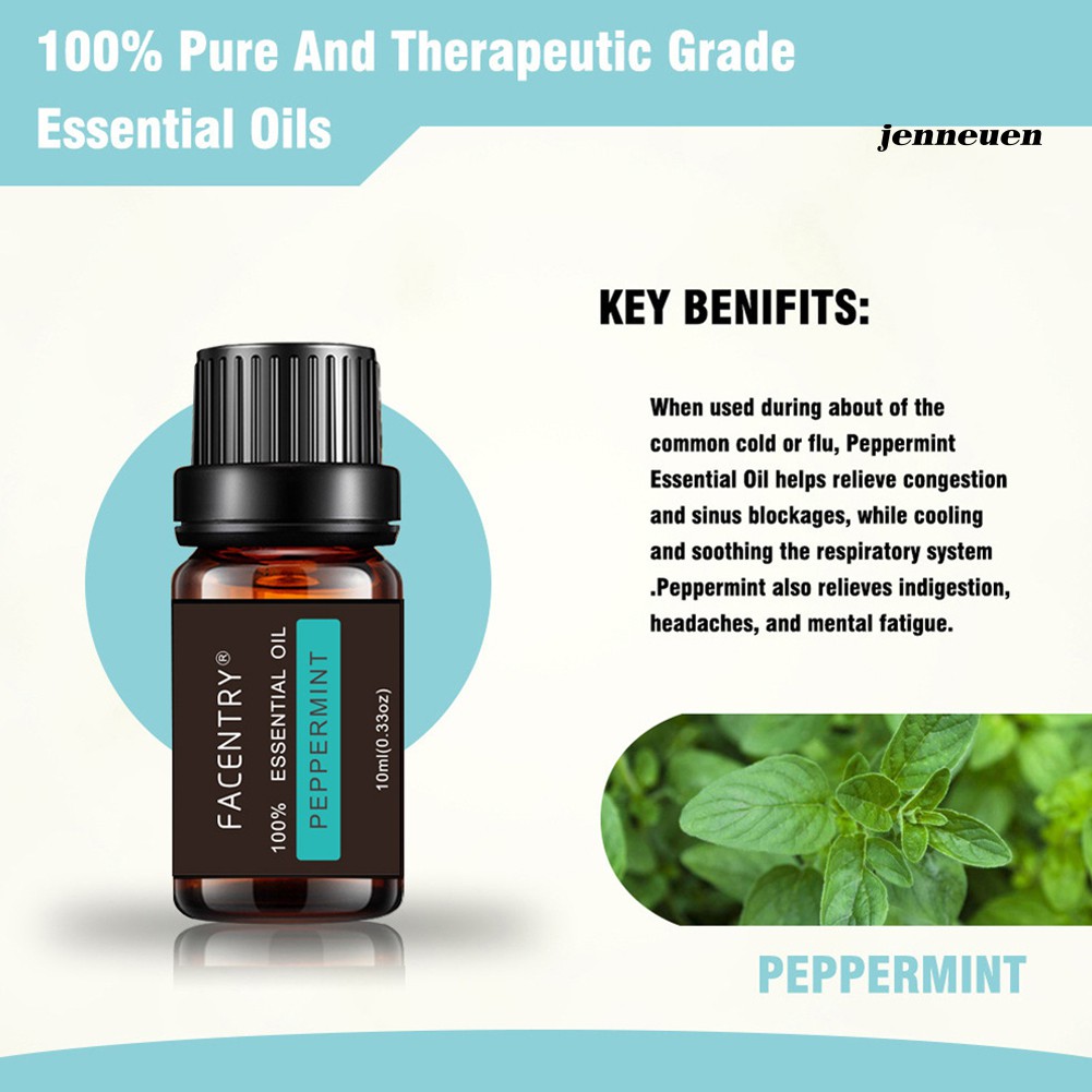 [Hàng mới về] Tinh dầu dưỡng ẩm tự nhiên 10ml với nhiều mùi hương tùy chọn tiện lợi JJY