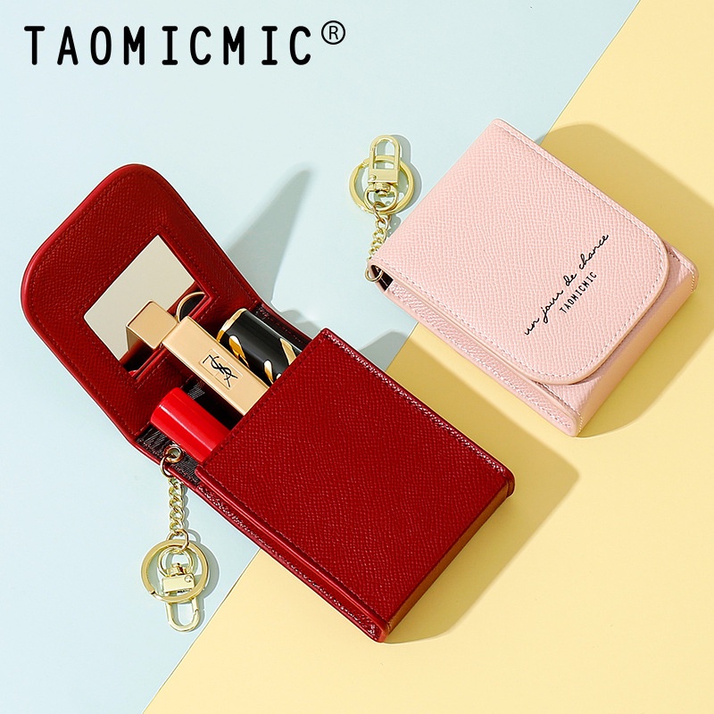 Vỏ Bảo Vệ Hộp Đựng Son Môi Kèm Gương Trang Điểm Mini Phong Cách Hàn Quốc