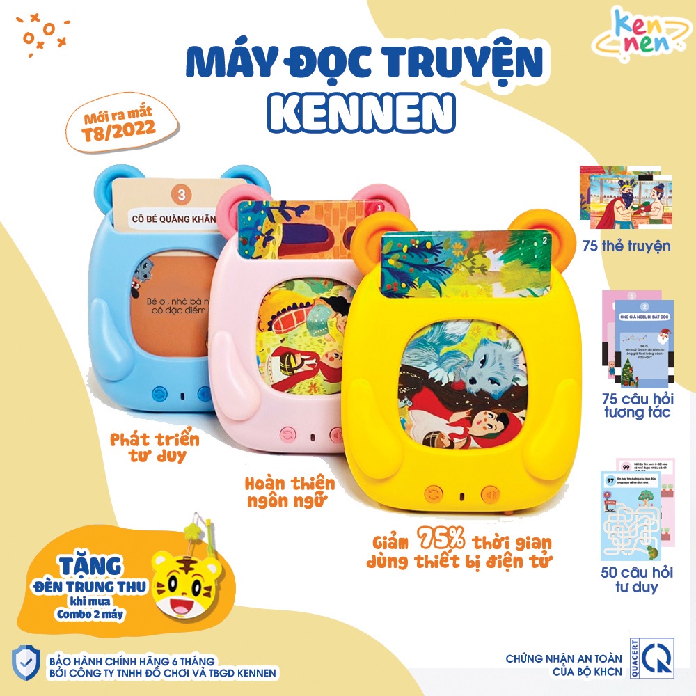 Máy đọc thẻ truyện tranh cho bé - Nuôi con thông minh, giàu tình cảm - bảo hành 6 tháng, 1 đổi 1