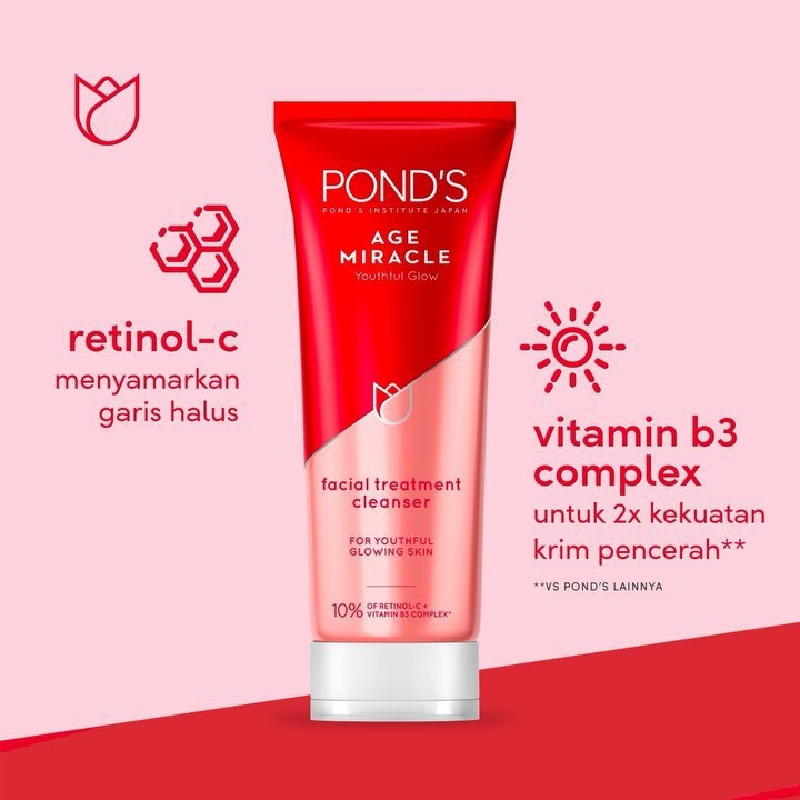 Sữa Rửa Mặt Ponds Ngăn Ngừa Lão Hóa Age Miracle 100ml