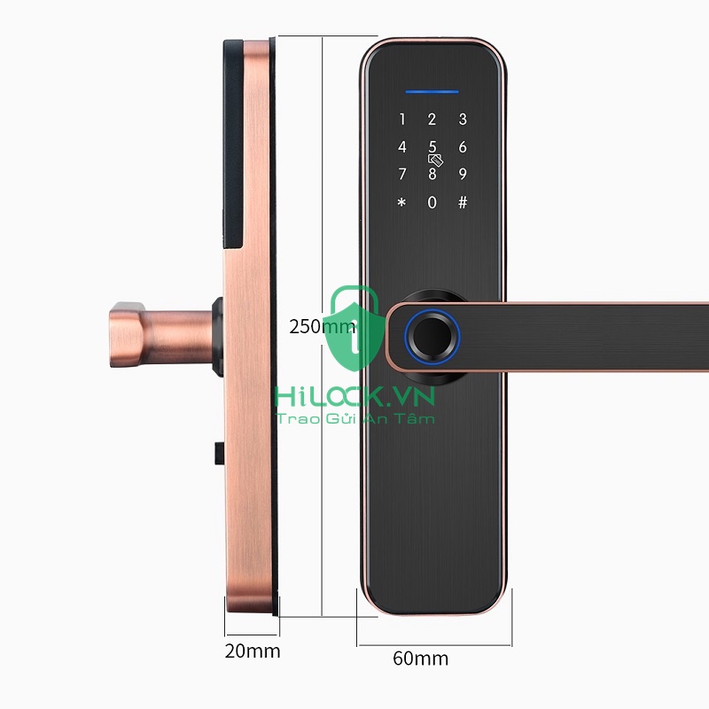 Khóa cửa vân tay thông minh HL X5 mở khóa vân tay, thẻ từ, chìa cơ, mật khẩu, cảm ứng. app wifi điện thoại X3 Tuya Smart