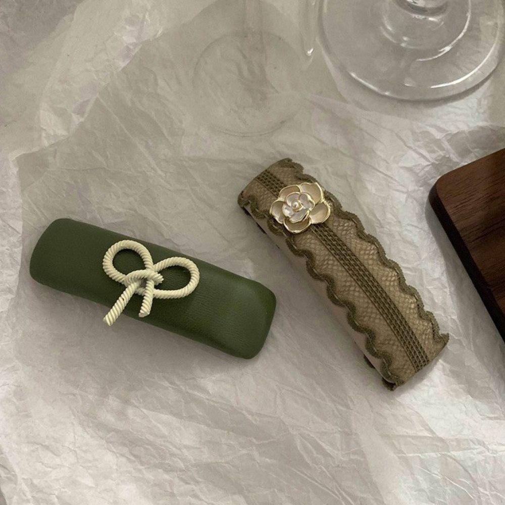 Kẹp Tóc Bằng PU Phong Cách Retro Thanh Lịch Dành Cho Nữ