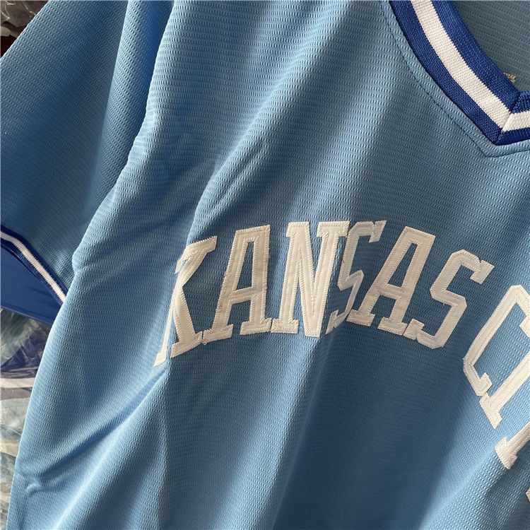 Áo Thun Bóng Chày Dáng Rộng Thêu Chữ Phong Cách Đường Phố Âu Mỹ Cho Nam Và Nữ