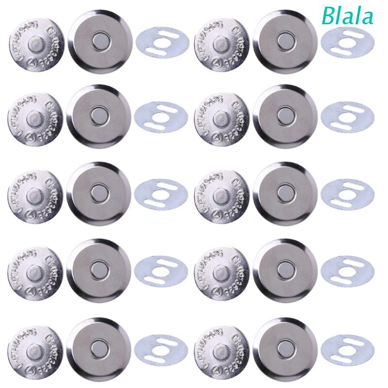 Set 10 mắc khóa nam châm 14mm 16mm dùng may túi xách / ví cầm tay bằng kim loại