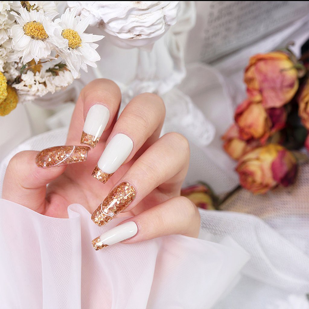 Set 6 nhũ vụn ngũ cốc nail trang trí móng tay đắp gel ẩn theo phong cách Hàn Nhật