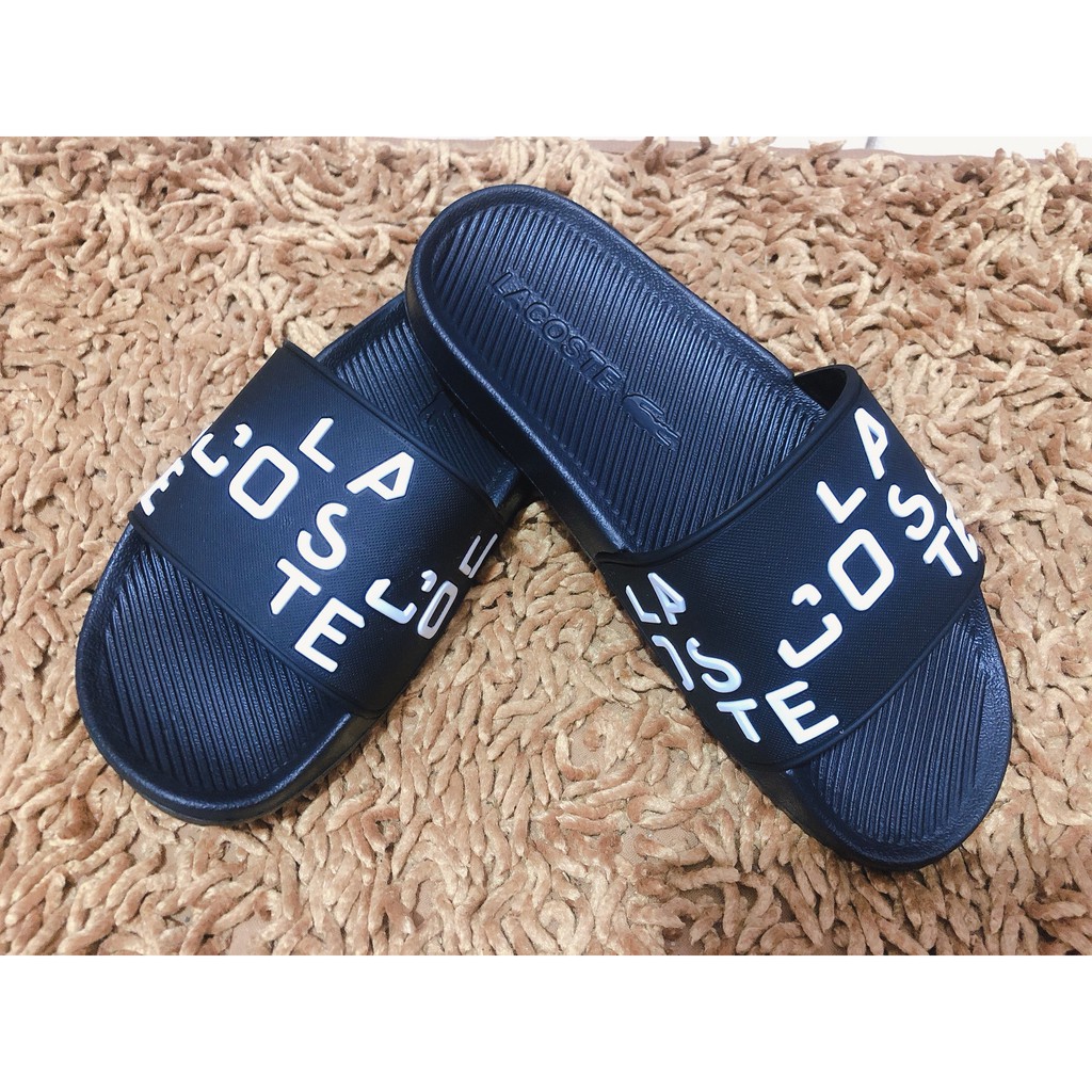 ⚡SALE⚡ DÉP DẬP CHỮ LACOSTE ĐEN [ FREESHIP] bền - đẹp - giá rẻ