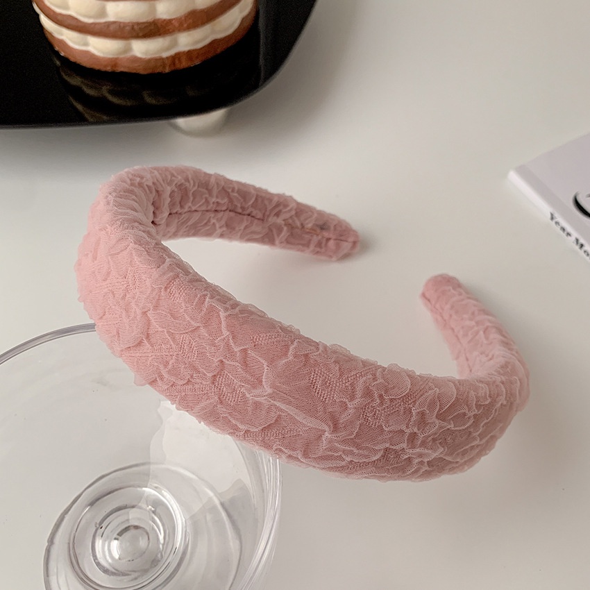 Băng đô lưới xốp bản rộng màu macaron thời trang 2022 cho nữ