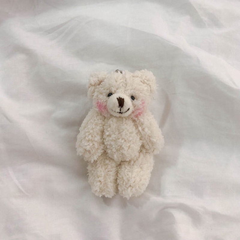 Móc khóa gấu bông dễ thương cute – Móc khóa treo balo gấu trắng PK61