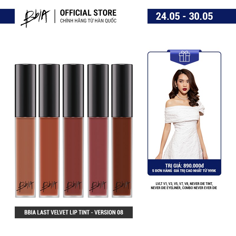 Son kem lì Bbia Last Velvet Lip Tint Version 8 5g - BBia Official Store