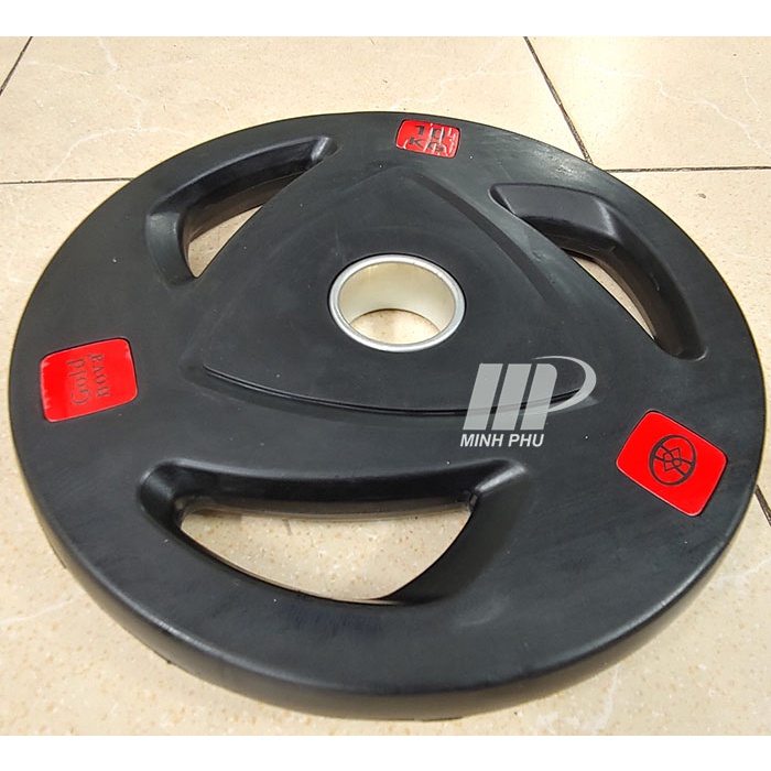 Tạ đĩa bọc cao su Goldnova 10kg ✅ Tạ bánh lỗ phi 50 chuyên dùng cho phòng tập