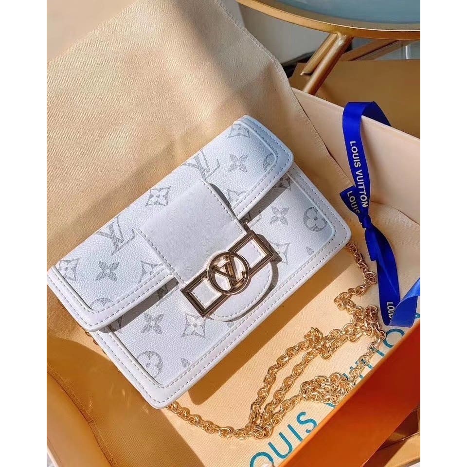 Túi Lv dauphine hoa trắng size 19