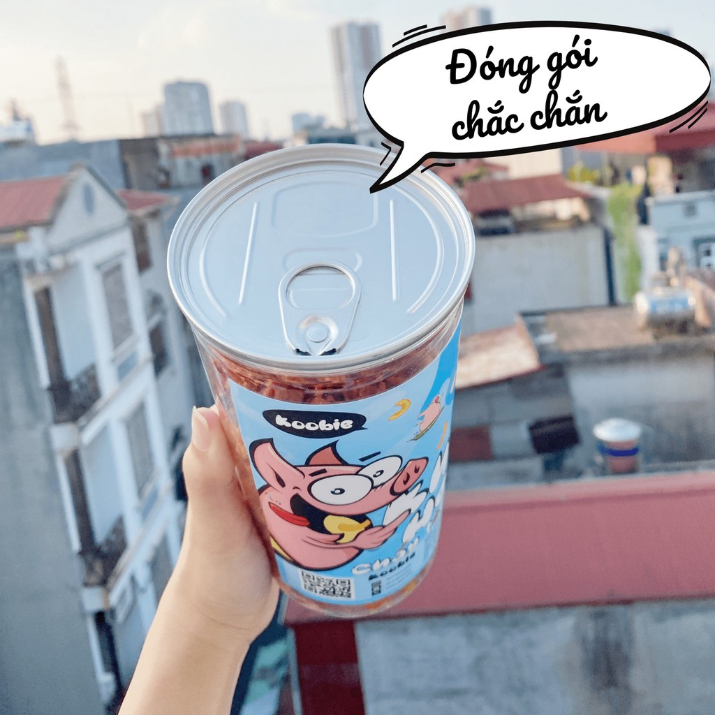 Khô heo cháy tỏi Koobie 300g, đồ ăn vặt ngon an toàn vệ sinh, giao hàng siêu tốc