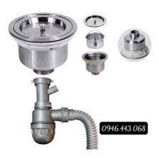 Bộ Xả Thoát Nước Chậu Chén Inox 110mm