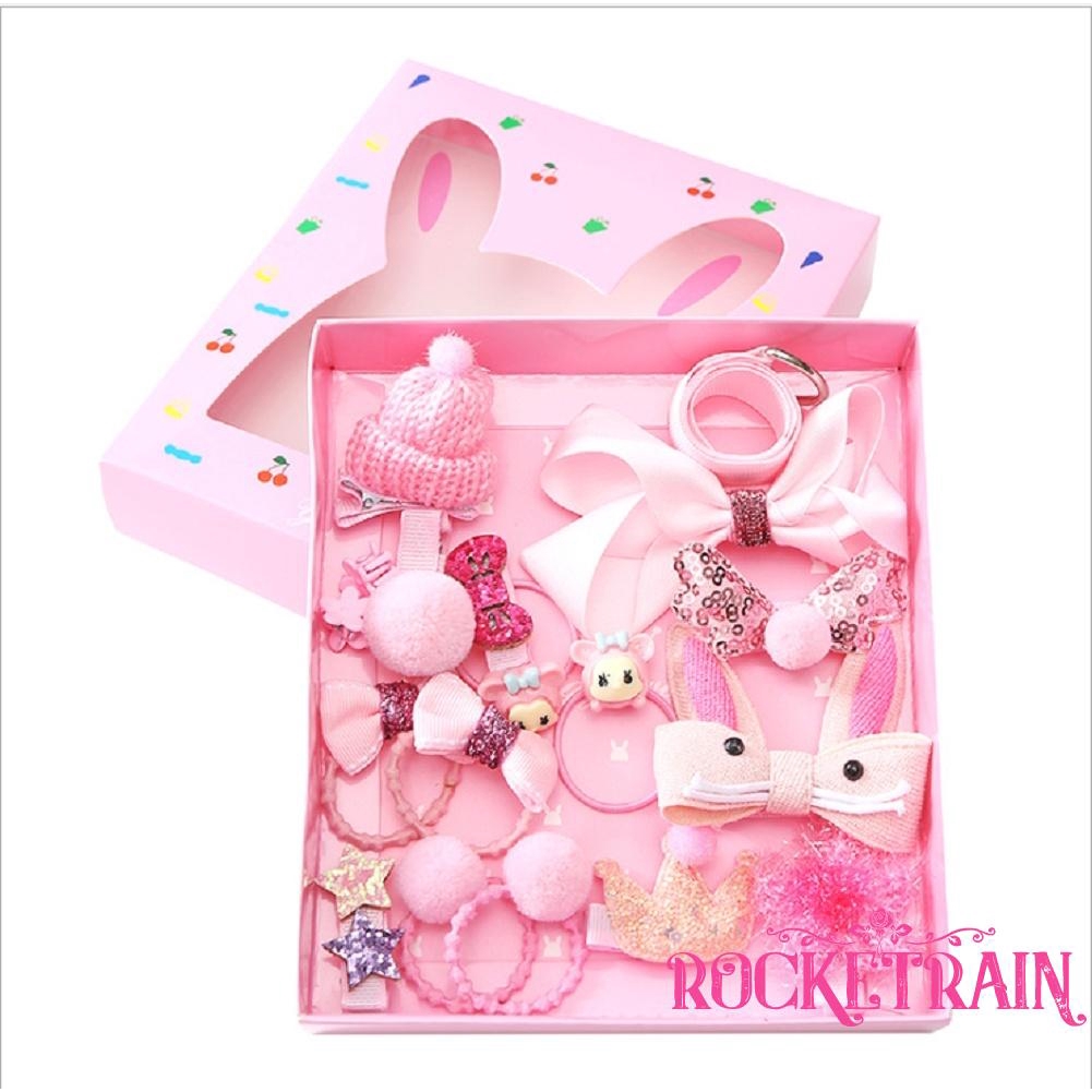 Set kẹp tóc dễ thương cho bé gái