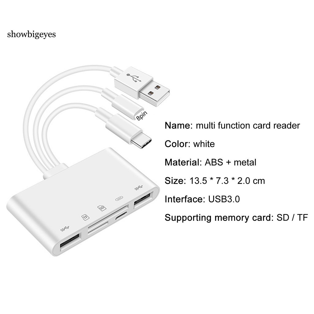 Đầu Đọc Thẻ Nhớ Micro-Sd Type-C / Usb / Tf / Micro-Sd Cho Điện Thoại