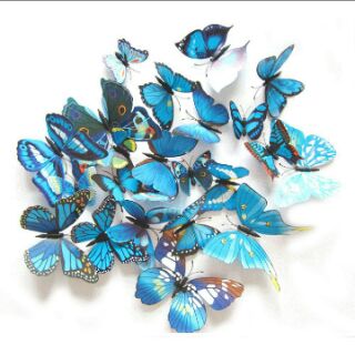 Bộ 12 bướm 3D trang trí nam châm
