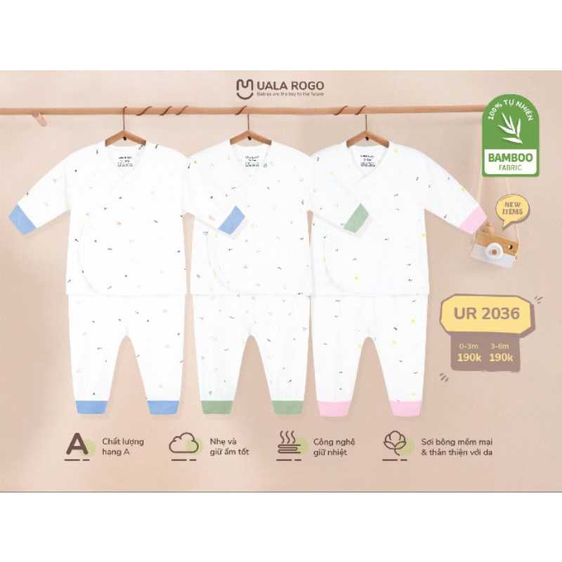 Bộ Sơ Sinh Bamboo Uala 2014 2018 2036 • 0-3M 3-6M 6-9M • Choding Home