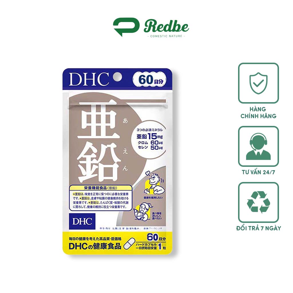 Viên uống bổ sung kẽm DHC Zinc 30 ngày -MP046