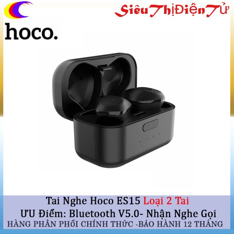 Tai nghe Hoco ES15 có đốc sạc - tai nghe chính hãng vơi tai nghe bluetooth v5.0 ♥️♥️