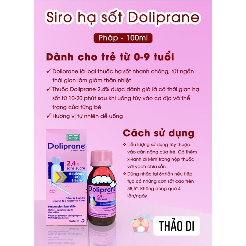 HẠ SỐT DOLIPRANE - PHÁP