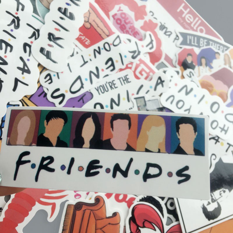 Bộ 34 Miếng Dán Trang Trí Chống Thấm Nước Họa Tiết TV Mỹ