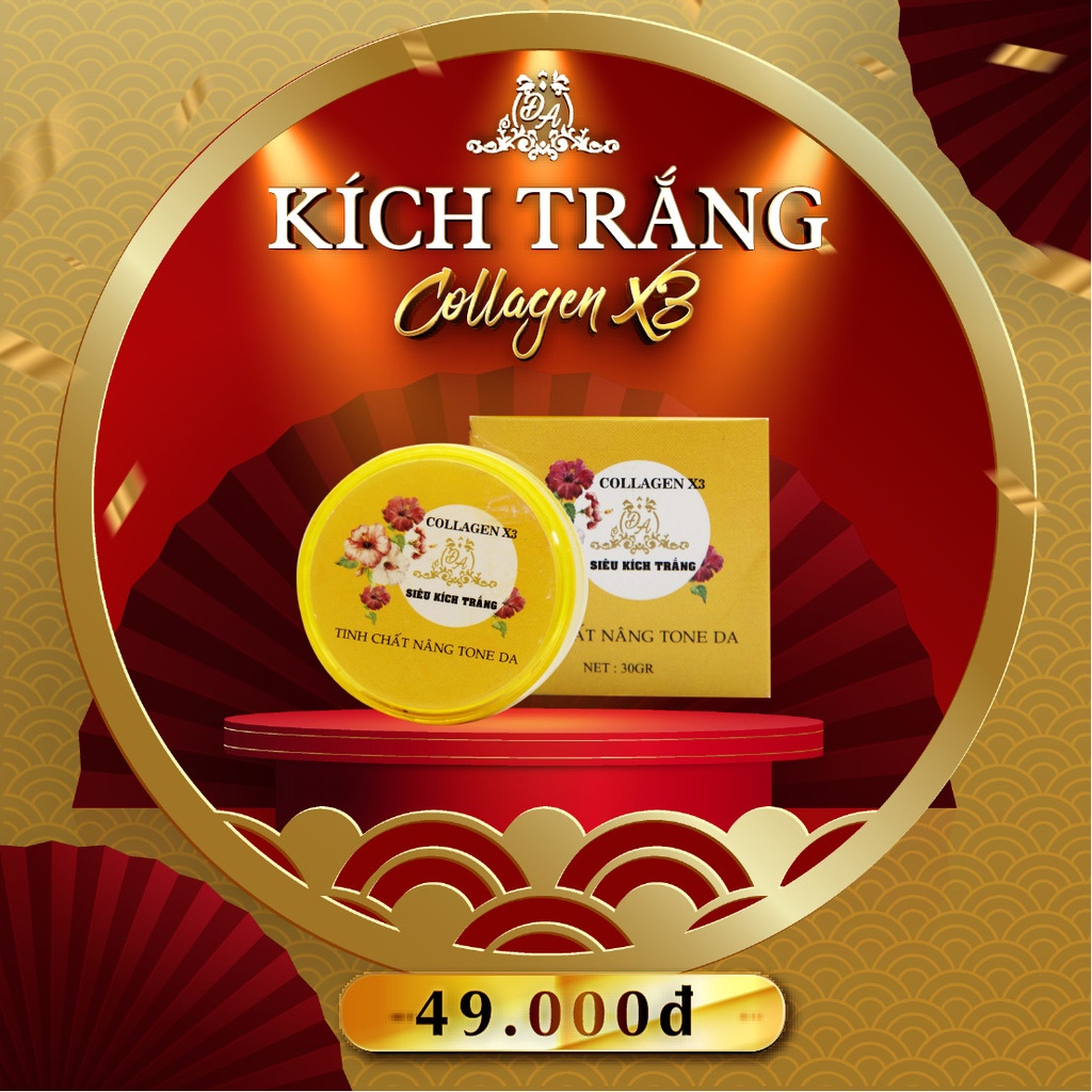 Kích trắng X3, siêu kích collagen X3 chính hãng cty đông anh