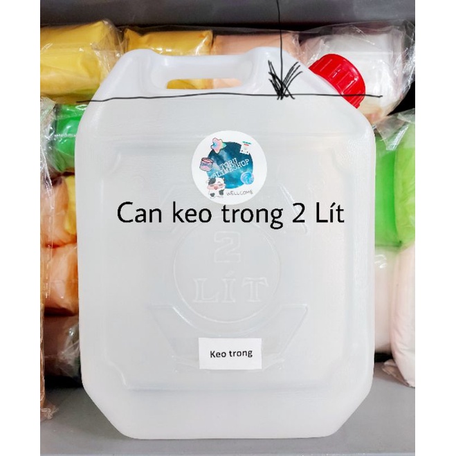 Keo trong can 2 lít dán các loại giấy, làm slime trong (Clear Slime) toru_slime