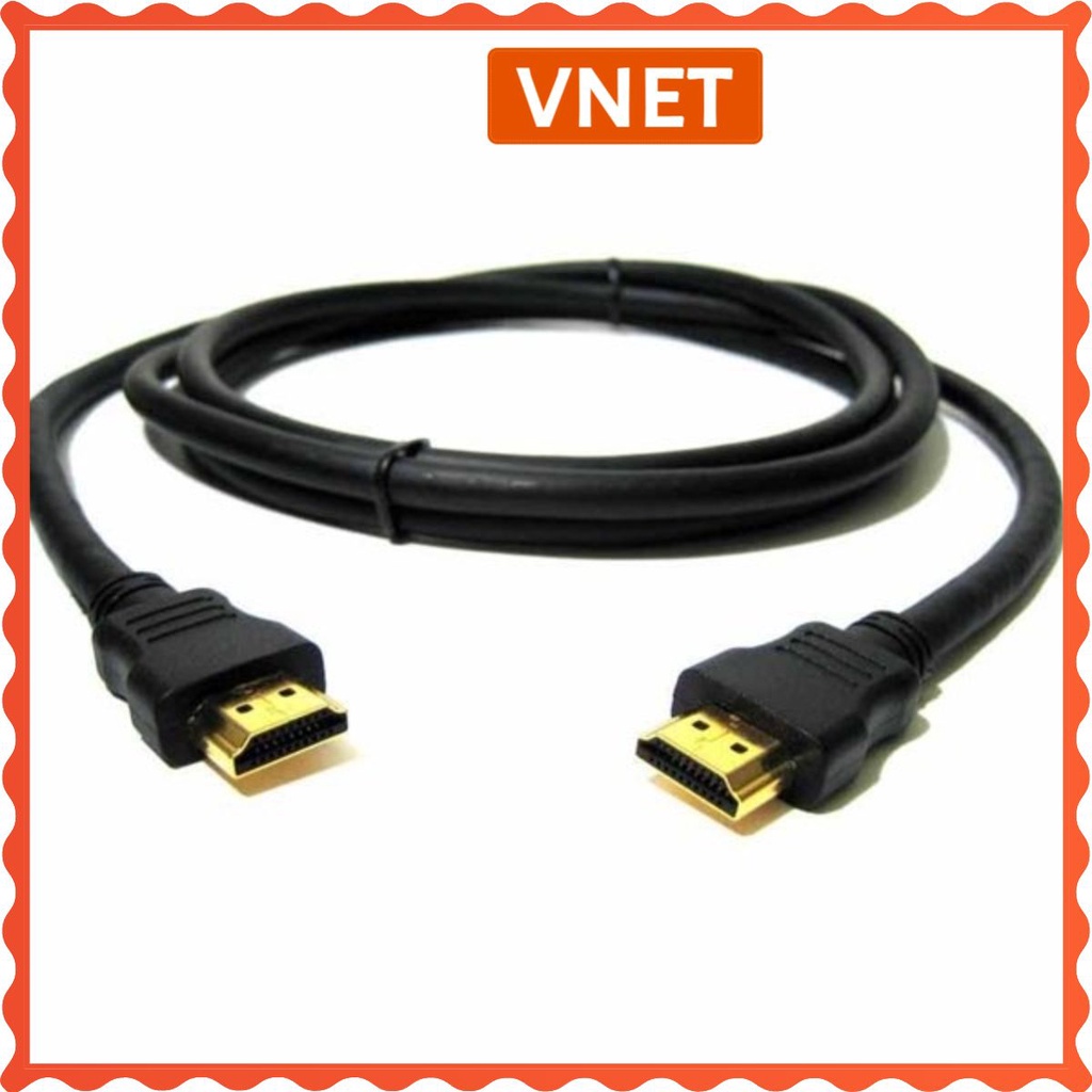 Dây HDMI 7.0 tròn đen 1.5M 3M 5M chống nhiễu cao cấp chuẩn Full HD 1080P VNET
