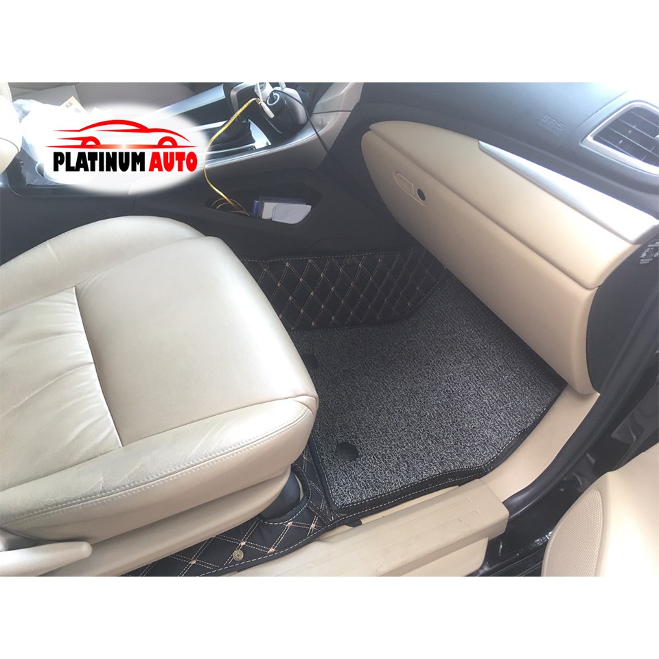 Thảm lót sàn ô tô 5D 6D Mitsubishi Pajero Sport 2000-2021 da PU cao cấp, chống nước, không mùi