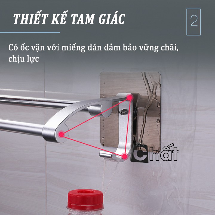 Kệ treo khăn nhà tắm dán tường cao cấp ShuangQing 5219