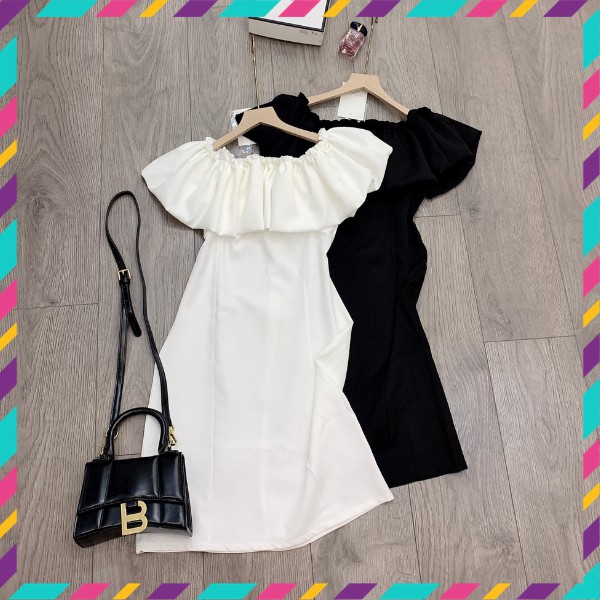 Đầm dự tiệc trắng trễ vai bồng cao cấp 💖 Váy trắng dự tiệc mùa hè cực đẹp 💖 Freesize <60kg