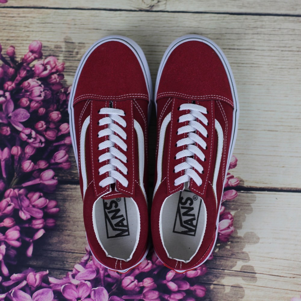 Giày Sneaker Van Cá Tính Nam Đỏ Đô