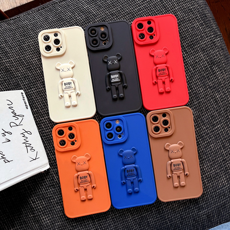 Ốp Điện Thoại Silicon Dẻo In Hình Gấu Sang Trọng Cho iPhone 7 8 Plus 11 12 13 Pro MAX X XR XS MAX SE 2020 2022